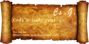 Csép Györgyi névjegykártya