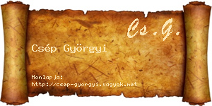 Csép Györgyi névjegykártya